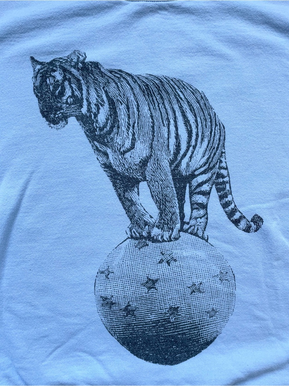 Tiger 🐅 Gildan Heavy Blend Crewneck Sweatshirt - Light Blue